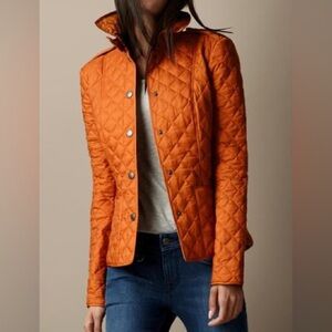 Burberry Orange Quilted Women's Jacket
